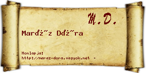 Maráz Dóra névjegykártya